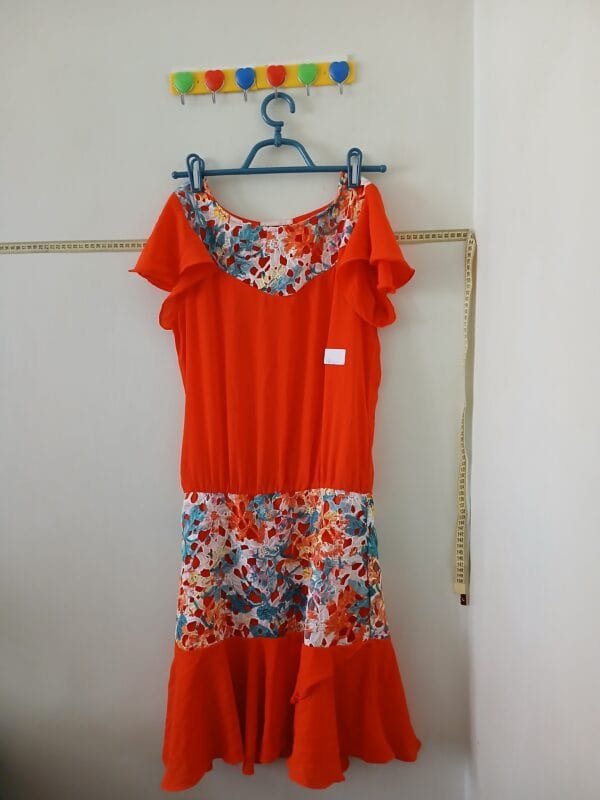 Vestido acetinado laranja Tam M