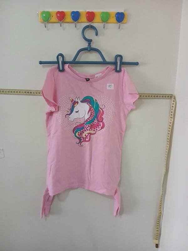 Moda Infantil camiseta rosa Tam 10